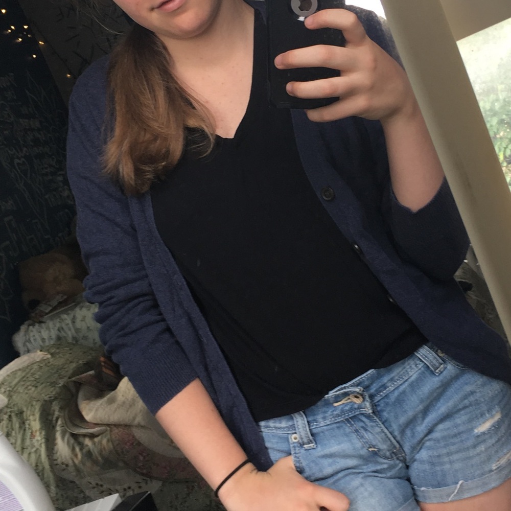 Dark blue cardigans